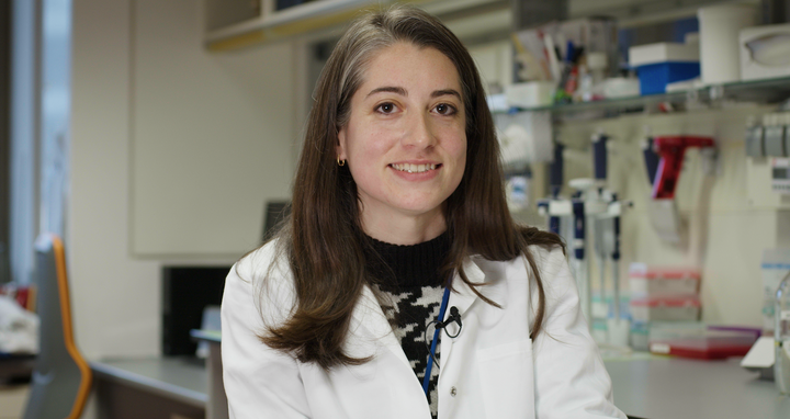Scientist Dr. Eleonora Adami in her lab