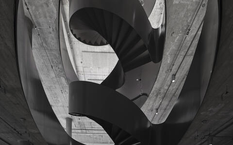 Spiral staircase in MDC research building in Berlin Mitte