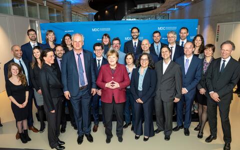 Angela Merkel and BIMSB group leaders